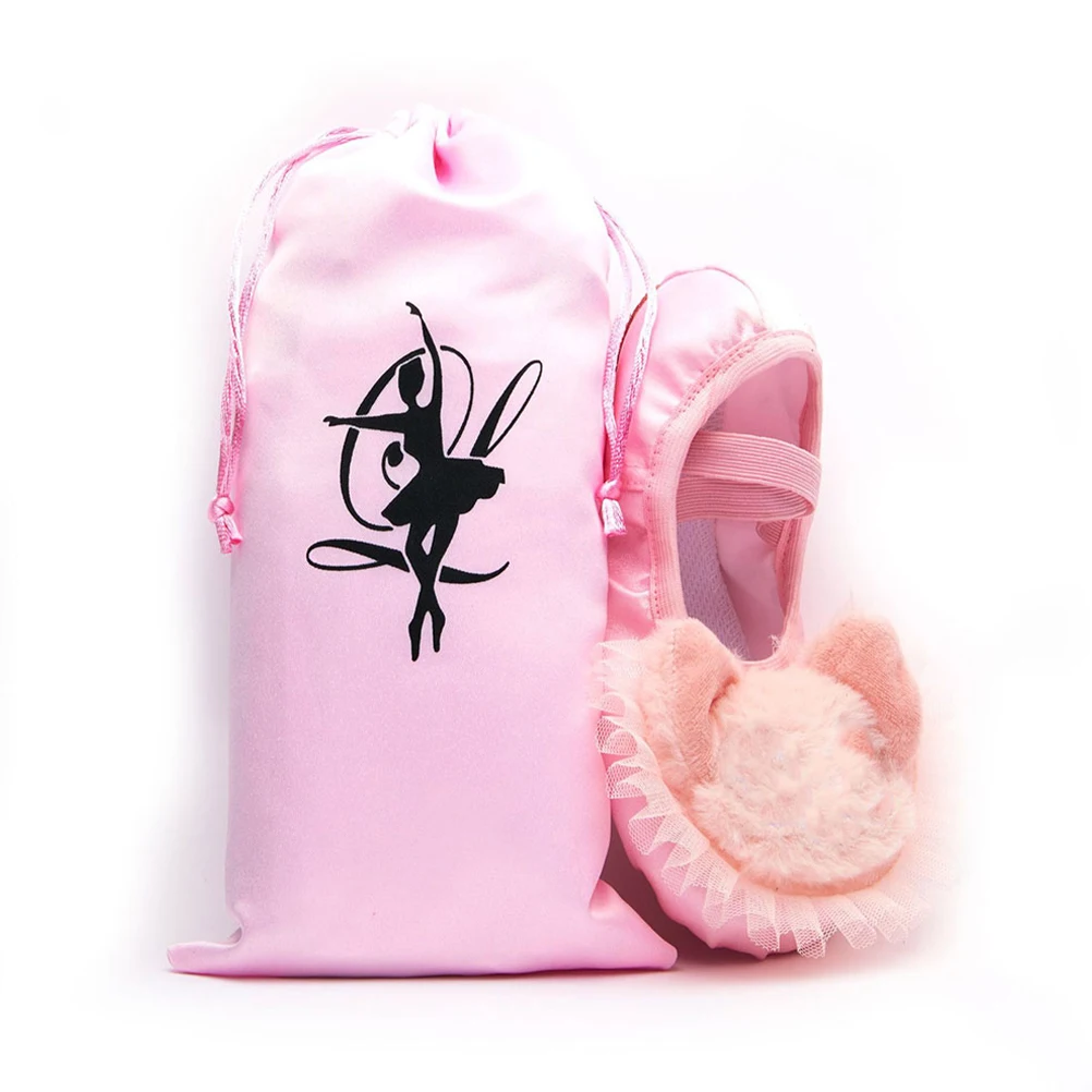 

Pointe Shoe Storage Bag Dance Tote Bags for Girls Beige Canvas Ballet Accessories Travel