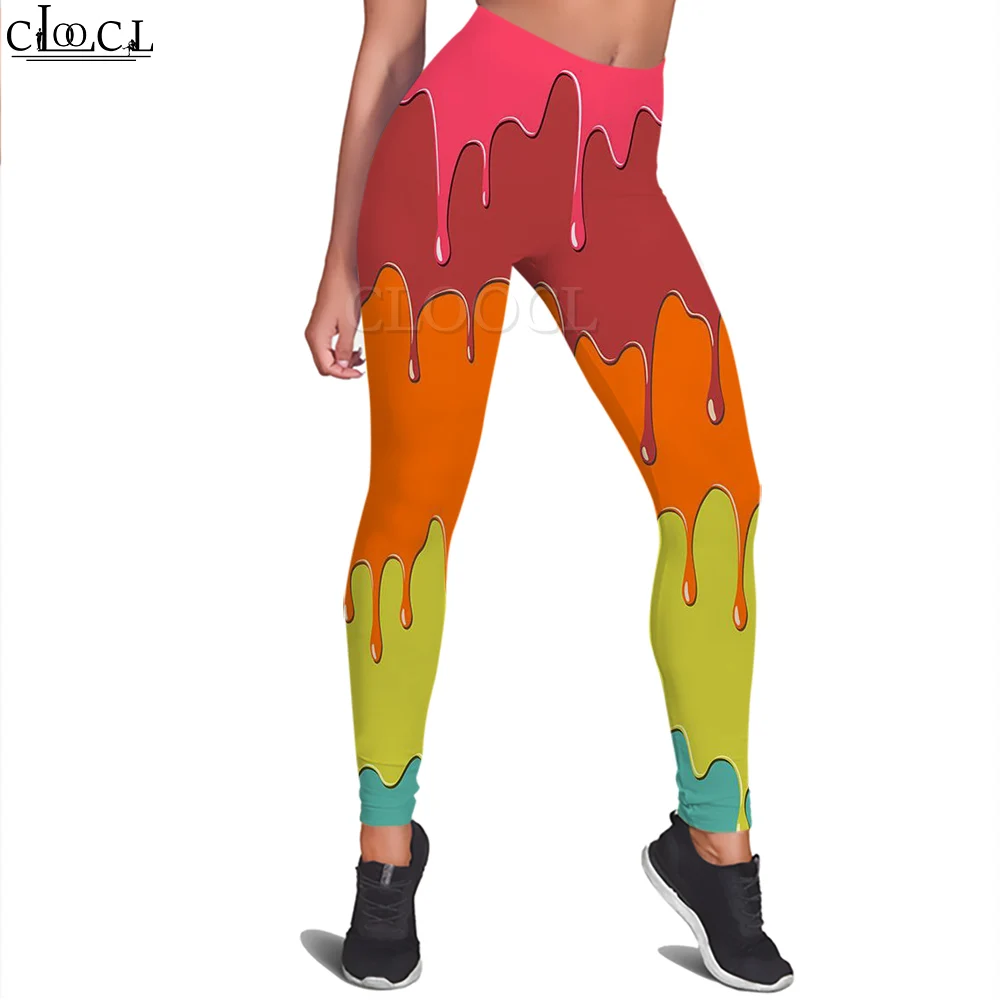 

CLOOCL Legging Women Fantasy Dessert Graphic 3D Print Casual Leggings Sexy Slim Elastic Trousers Yoga Pants Warm Colors Clothing