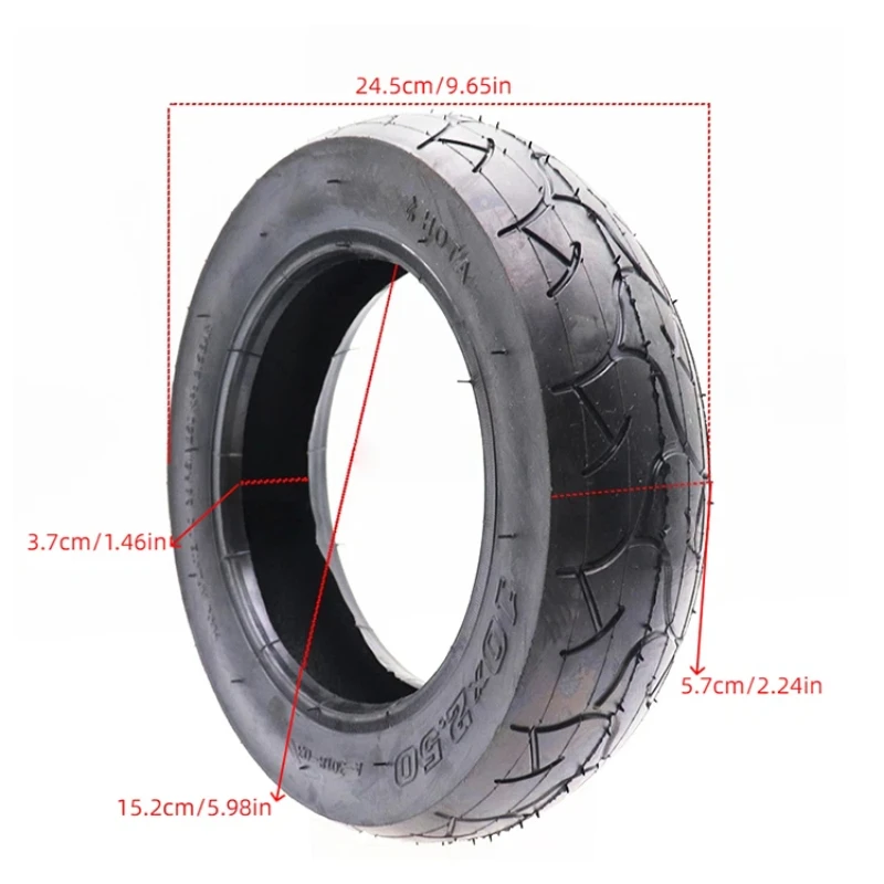 10 Inch 10x2.50 Inner Tube Outer Tire, Suitable for Inflatable Tires of 10 Inch Electric Scooter Balance Bike