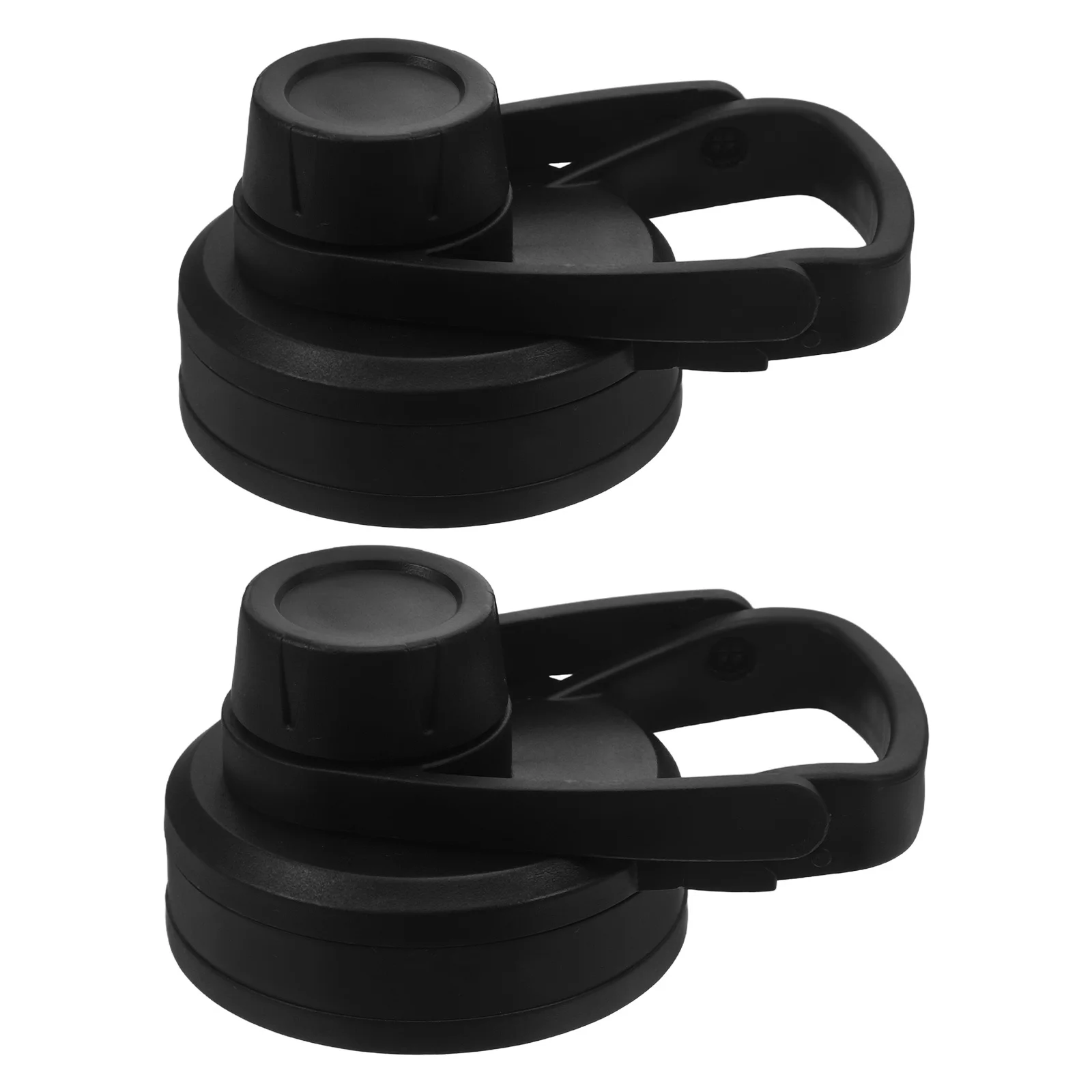 

2Pcs Spill-Proof Bottle Lid Black Wide Mouth Replacement Cap Leakproof Sealing Insulated Tumbler Cover for Sports Water Bottle