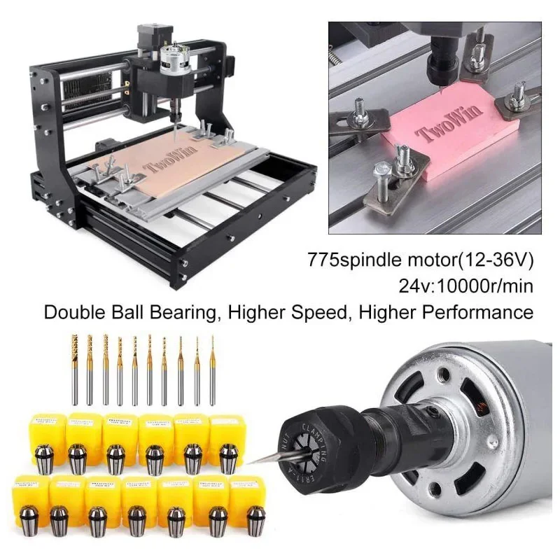 CNC 3018 PRO Laser Engraver Machine 20W Wood Router GRBL ER11 DIY Recorder Portable Milling Cutter Engeaver For  PCB  Metal Wood