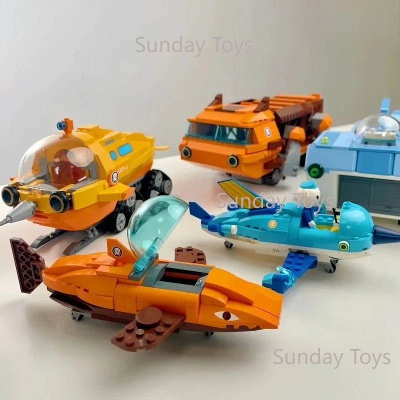 

2026 The Octonauts‌ Building Blocks Octopod Horseshoe Crab Boat Pellet Children Assembly Narwhal Model Desktop Ornament Gift
