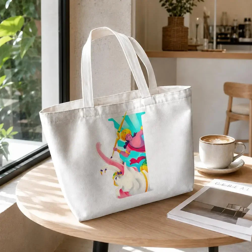 Creative Design Interesting Letters Storage Bags Canvas Double-Sided Print Set 2PC Makeup Pouch Set with Zipper for Travel