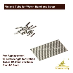 Stainless Steel Pin and Tube for Watch Strap and Band For Watch Repair with Tube 1.2mm x 5.9mm and Pin 10 - 28mm