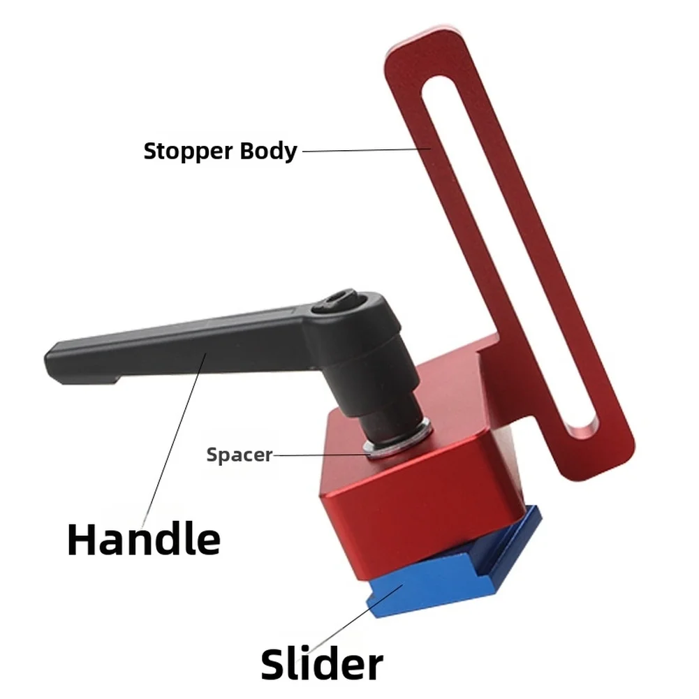 30 Type Aluminum Alloy Chute Positioning Limiter Paired with 75 Type Backer Stopper for Router Table and Saw  30