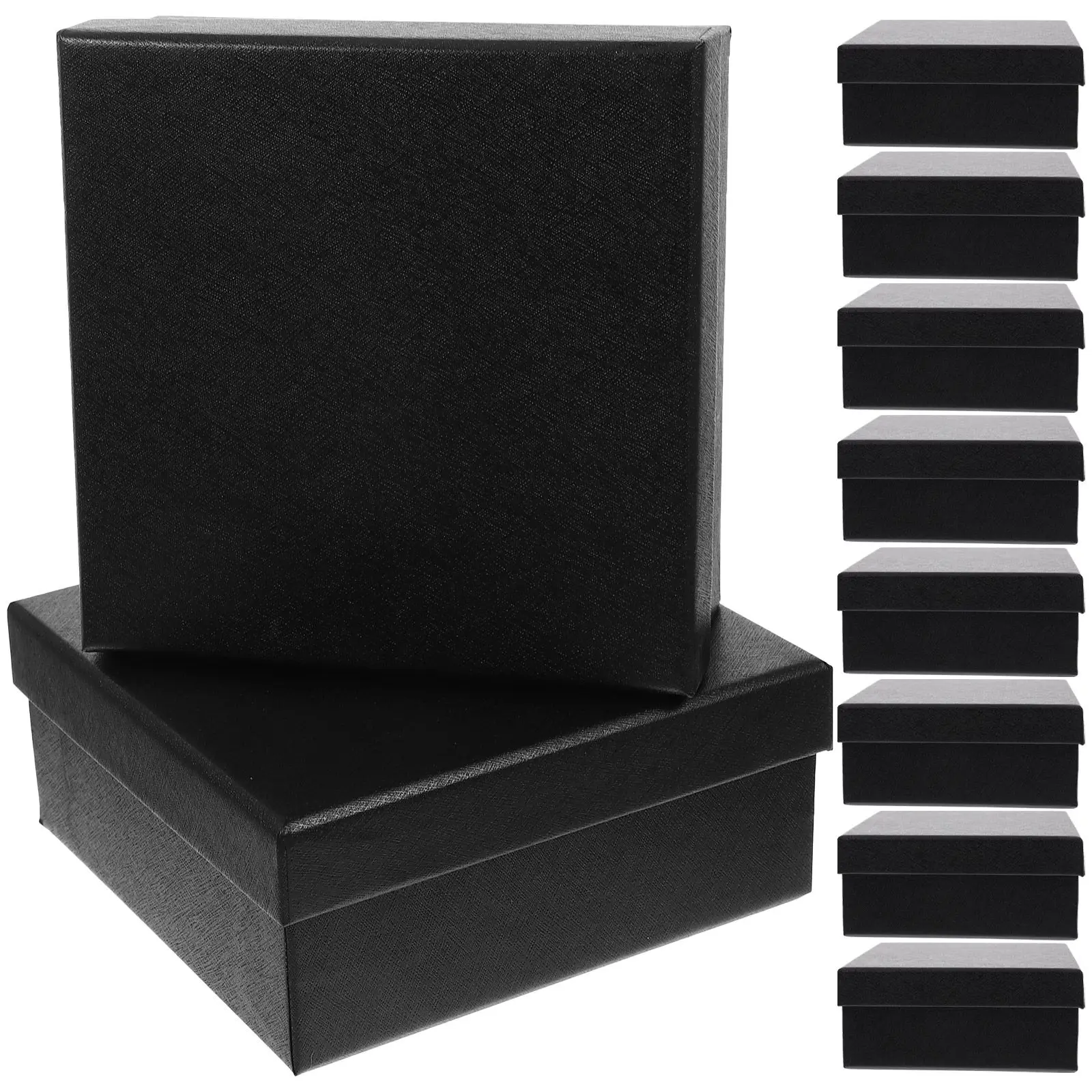 

10 Pcs Gift Boxes Elegant Wrapping Small Packaging Storage Thick Paper Case Reusable Christmas Valentine Present Container