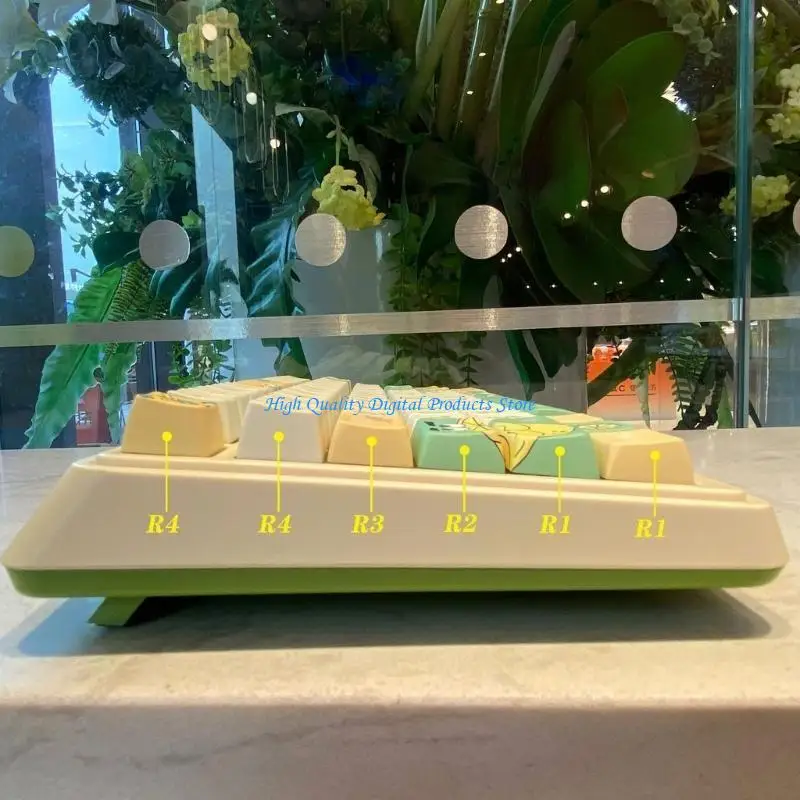 U2JE PBT Keycaps MDA Profile PBT Keycaps Lemon for 68 75 108 Mechanical Keyboards