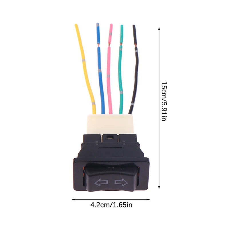 Universele Auto Schakelaar Ruitbediening Lifting Schakelaar 5 Pin DC 12 V 20A Blauw/Rood/Groen licht Kleur En Harnas