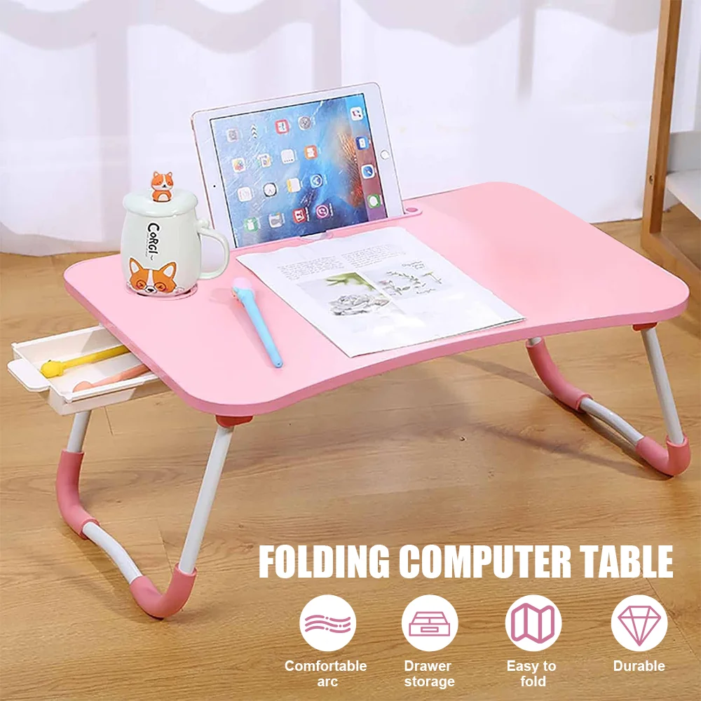 مكتب كمبيوتر محمول جديد قابل للطي للسرير والأريكة كمبيوتر محمول محمول مكتب صينية السرير مكتب للدراسة والقراءة طاولة صينية علوية للسرير #5