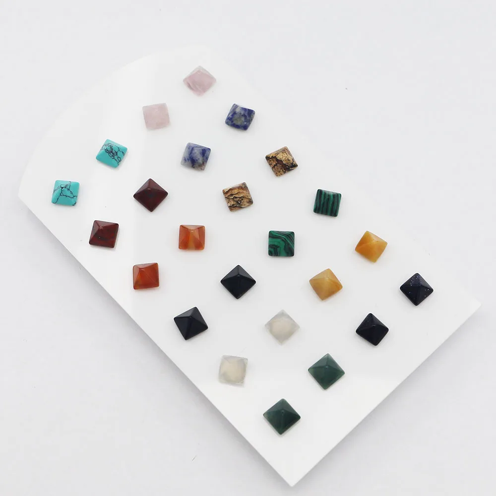 12Pairs Natural Chakra Stone Gemstone Earring Collection Set Round Heart Pyramid Shapes Bulk Reseller Pack (1 Dozen)
