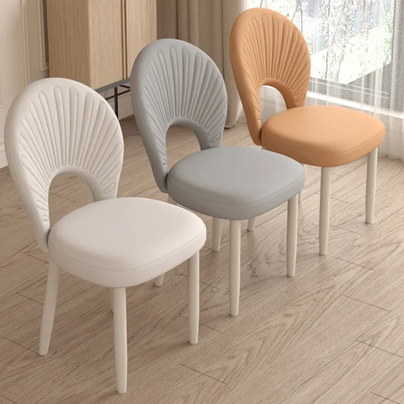 Légère avec Dossier en Cuir, Chaises Confortables, Chaise de Maquillage de Style Crème