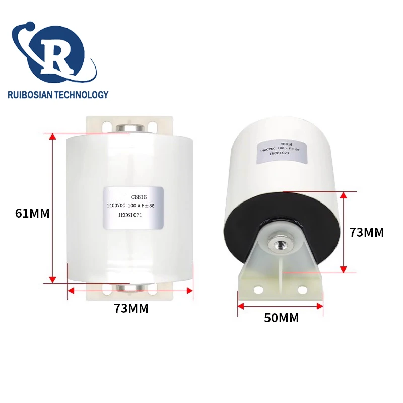 White With bracket 1400v 100uf Welding machine capacitor