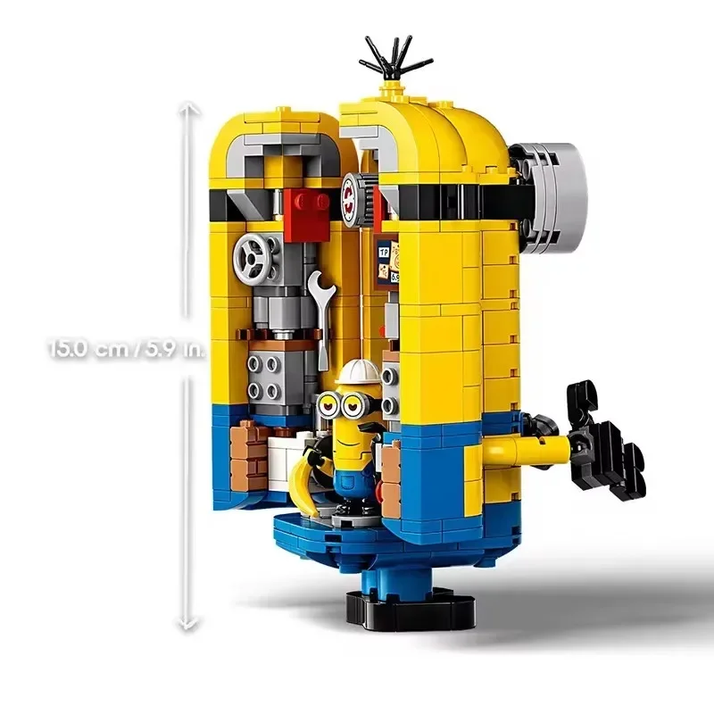 Despicable Me Minionki Seria Budynek Anime Figurka Mini Śliczny Kolekcjonerski Model Zabawki Bloki Ozdoba Pokoju Budowlęcego Prezent Urodzinowy