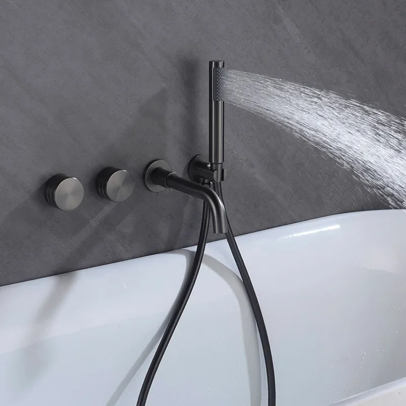 

Modern Full Copper Shower System with Hidden Wall-Mounted Mixer Valve