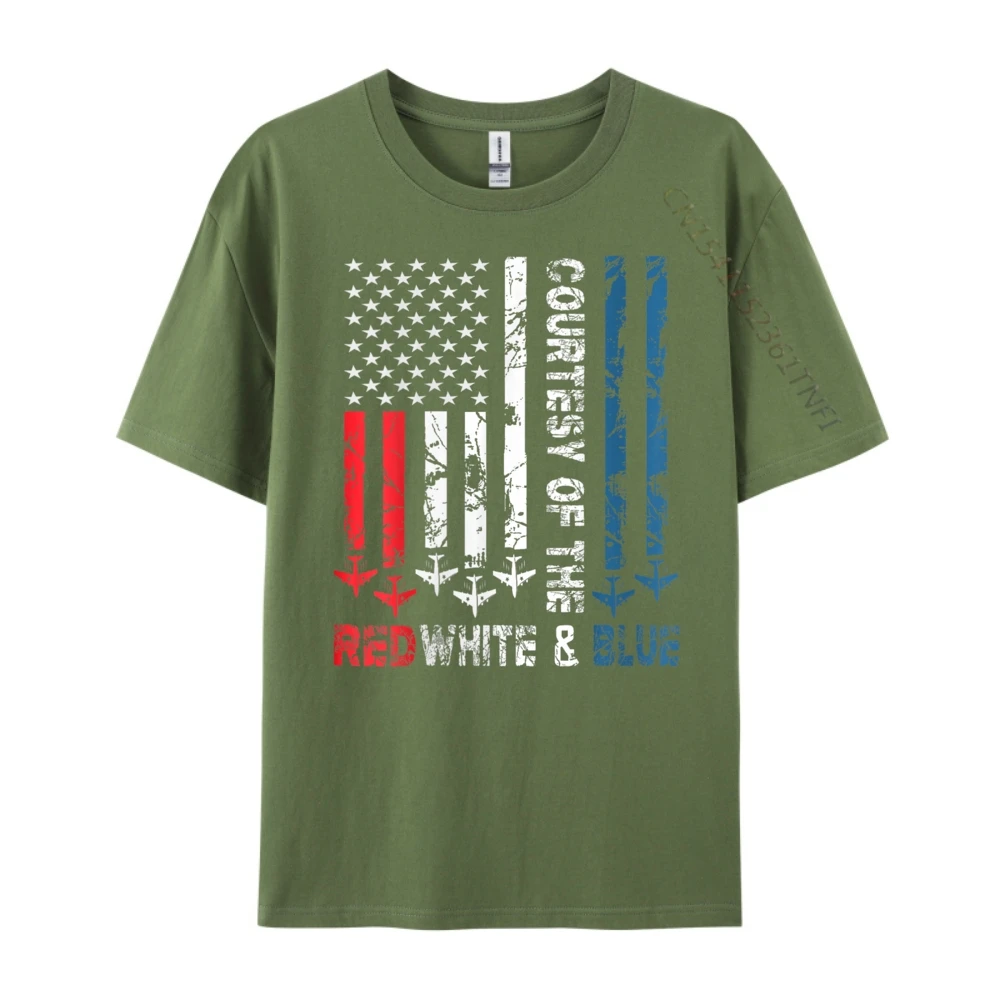 

Womens Courtesy Of The Red White And Blue Vintage America Us Flag Designer Clothes Men Short Sleeve T-Shirt Men Camisa