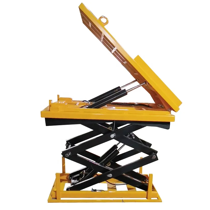 Customized Heavy Load Electric Hydraulic Stationary Scissor Lift Table with Height Sensor