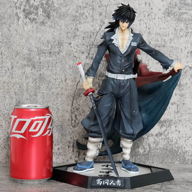 

27cm Demon Slayer Standing Figure - Giyu Tomioka (Water Hashira), Half-Pattern Haori, Anime Collectible Model Decoration​
