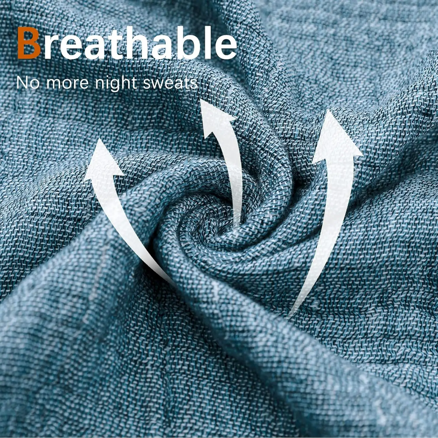 Cotton Muslin Blanket,Breathable 4-Layer Yarn Dyed Texture Gauze Blanket for Bed Sofa,Soft Light Weight Blanket for All Season