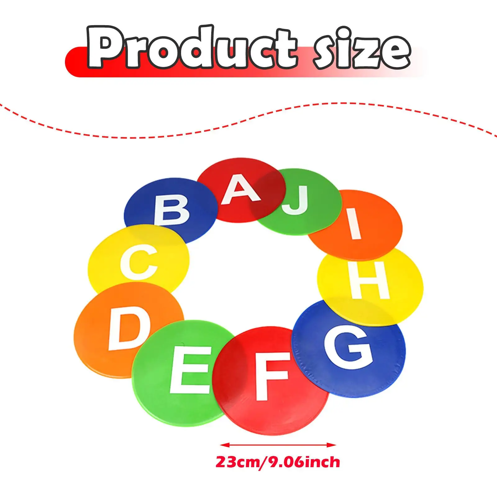 10 個のスポットマーカー 9.06 インチフロアドットサッカー教室サッカー用