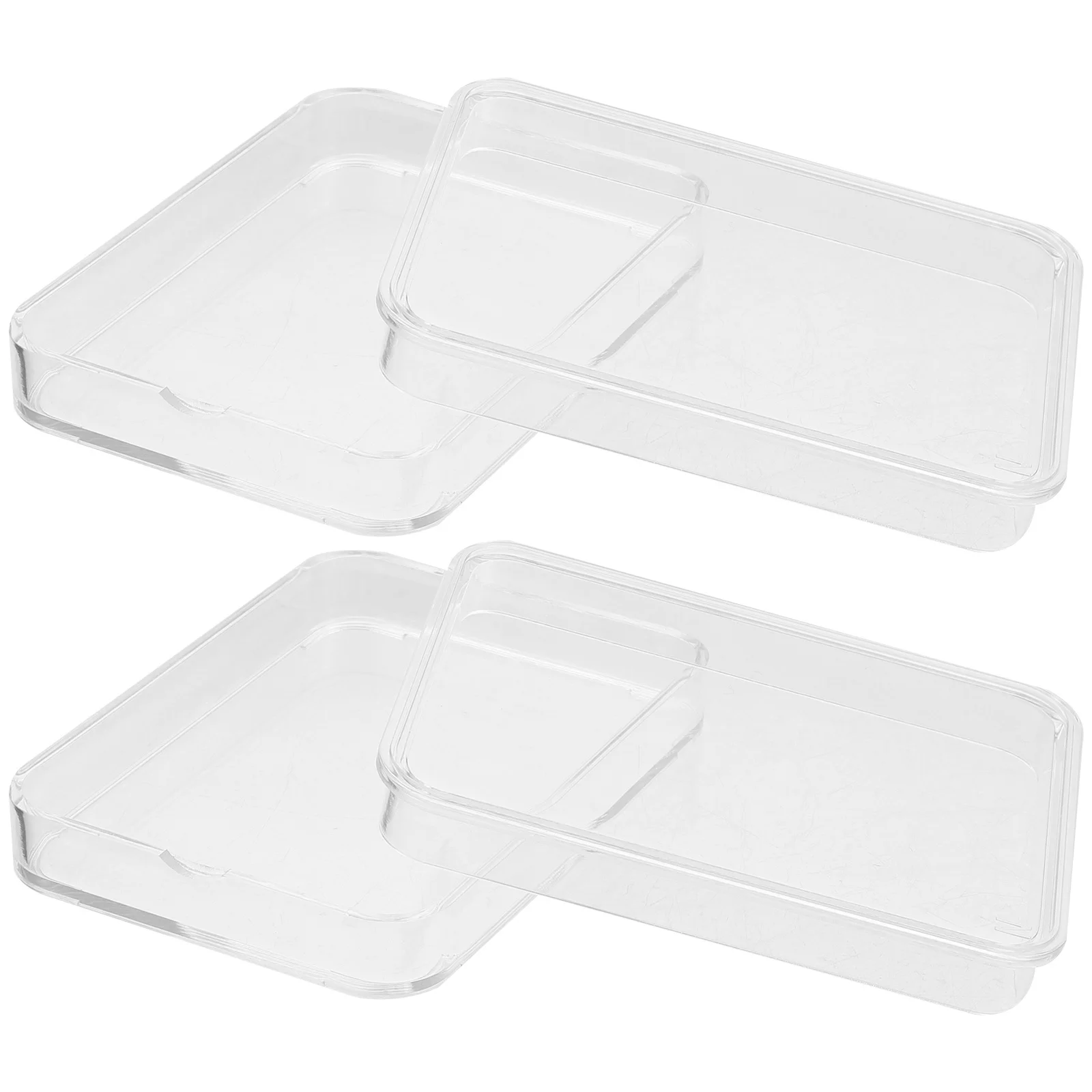 4 قطعة صندوق تخزين العملات المعدنية شفافة لجمع الغبار واقية عملة حامي حامل المنظم كبسولات الحاويات واحدة صغيرة