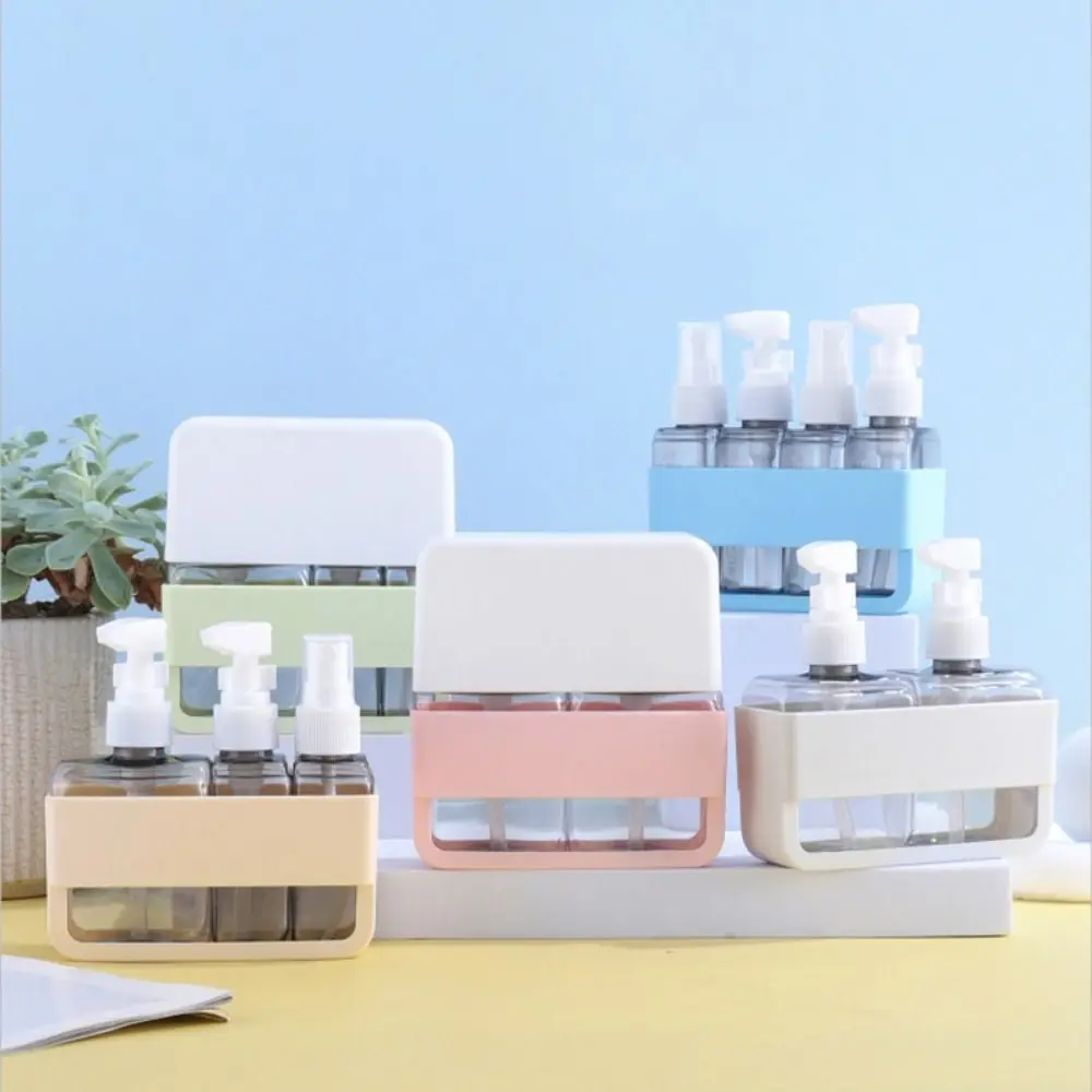 トラベルアクセサリー 4 in 1 トラベルボトルセット 漏れ防止 空の液体ディスペンサーボトル ポータブル 省スペース ローションボトル ローション