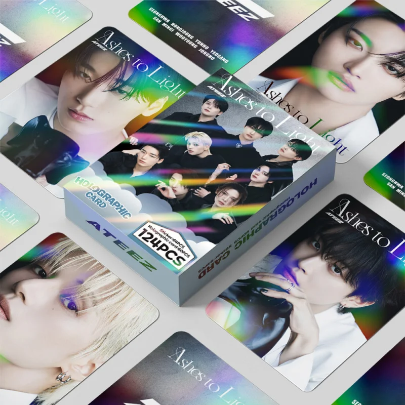 124Zhang Mingxing's Laser CardATEEZFlashcard albumAshes to LightSupporter fan cardLOMO