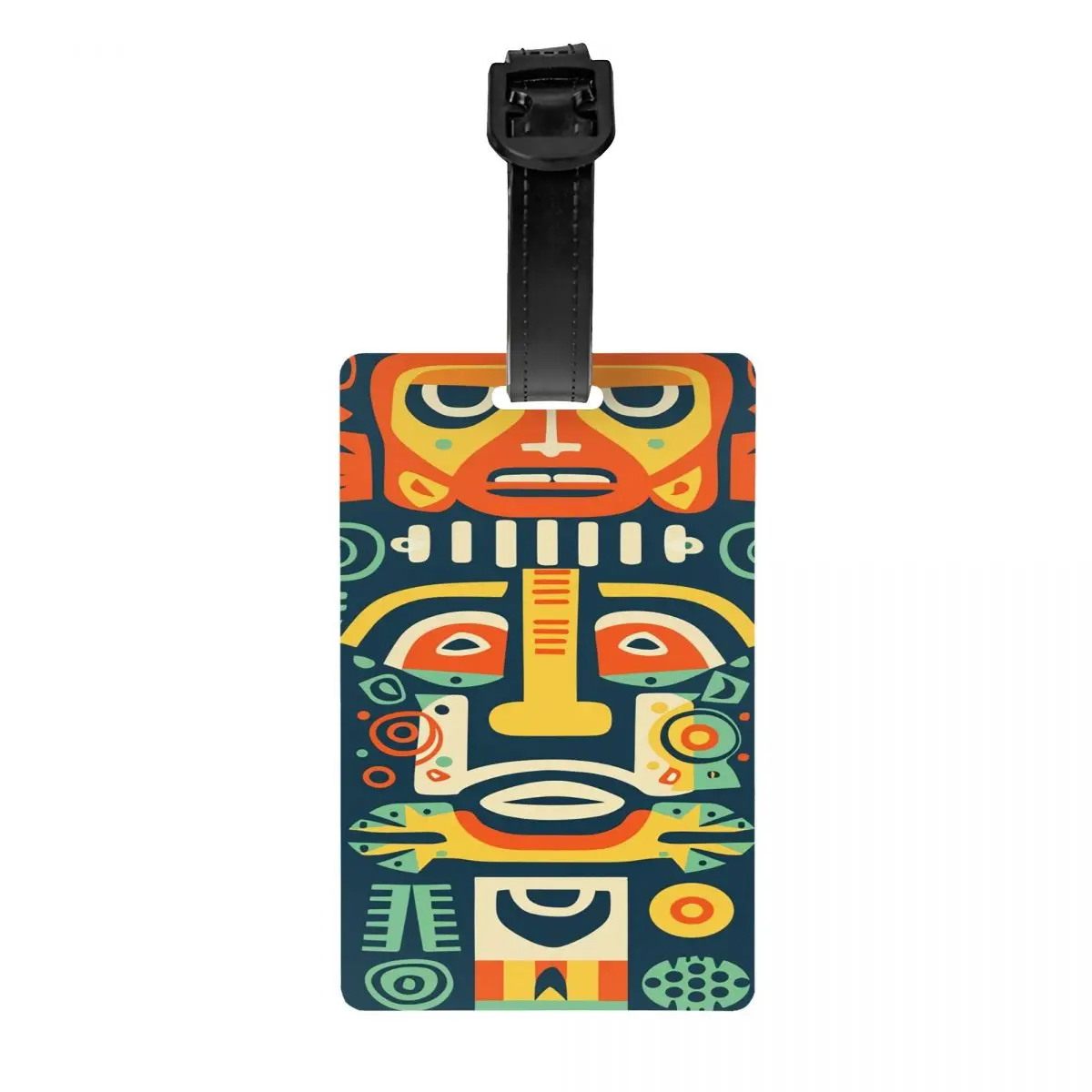 Etykieta bagażowa z motywem azteckim, naklejka na walizkę, pokrowiec ochronny na torbę podróżną, identyfikator.