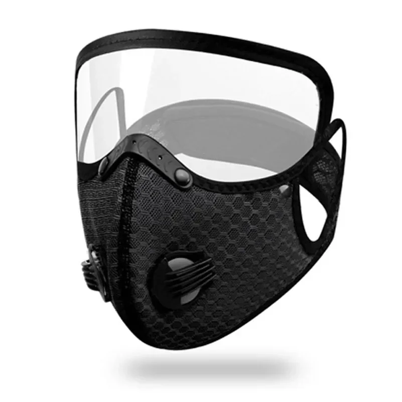 

New Cycling Face Mask with Filter Goggles Dust Mask Sport Washable Reusable Facemask for men Bandana Actived Carbon Filters