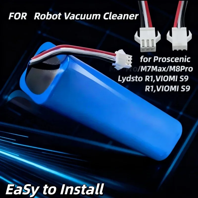 14.4V 6500mAh Rechargeable Li-ion Battery – For Proscenic M7Pro/M7Max/M8Pro,Lydsto R1,VIOMI S9, EVE Plus Robot Vacuum Cleaner