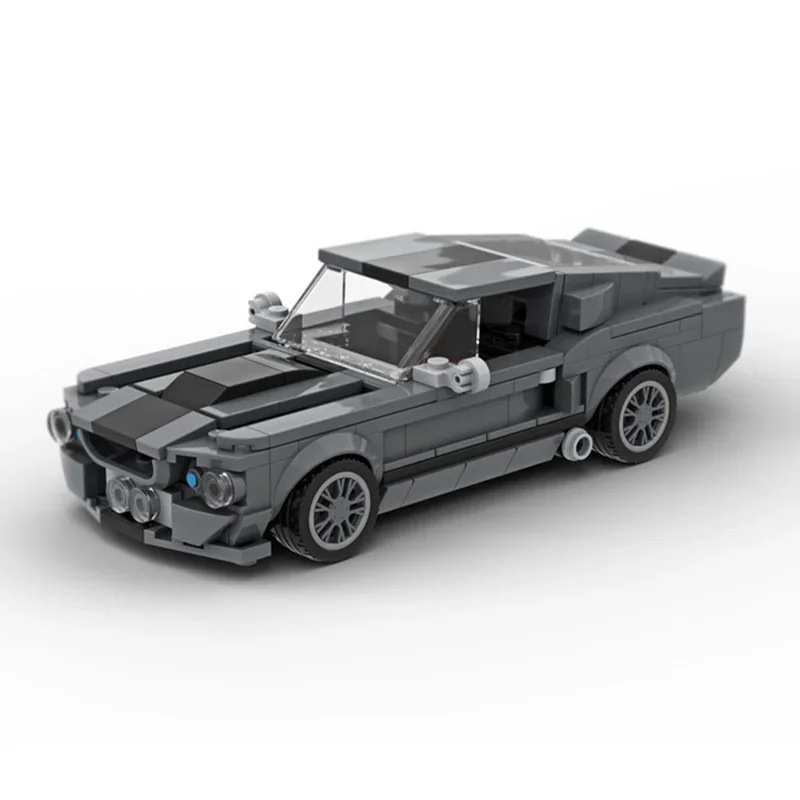 

382 шт. новая модель автомобиля MOC, городское шоссе Mustang Shelby GT500, детские развивающие строительные блоки, подарок
