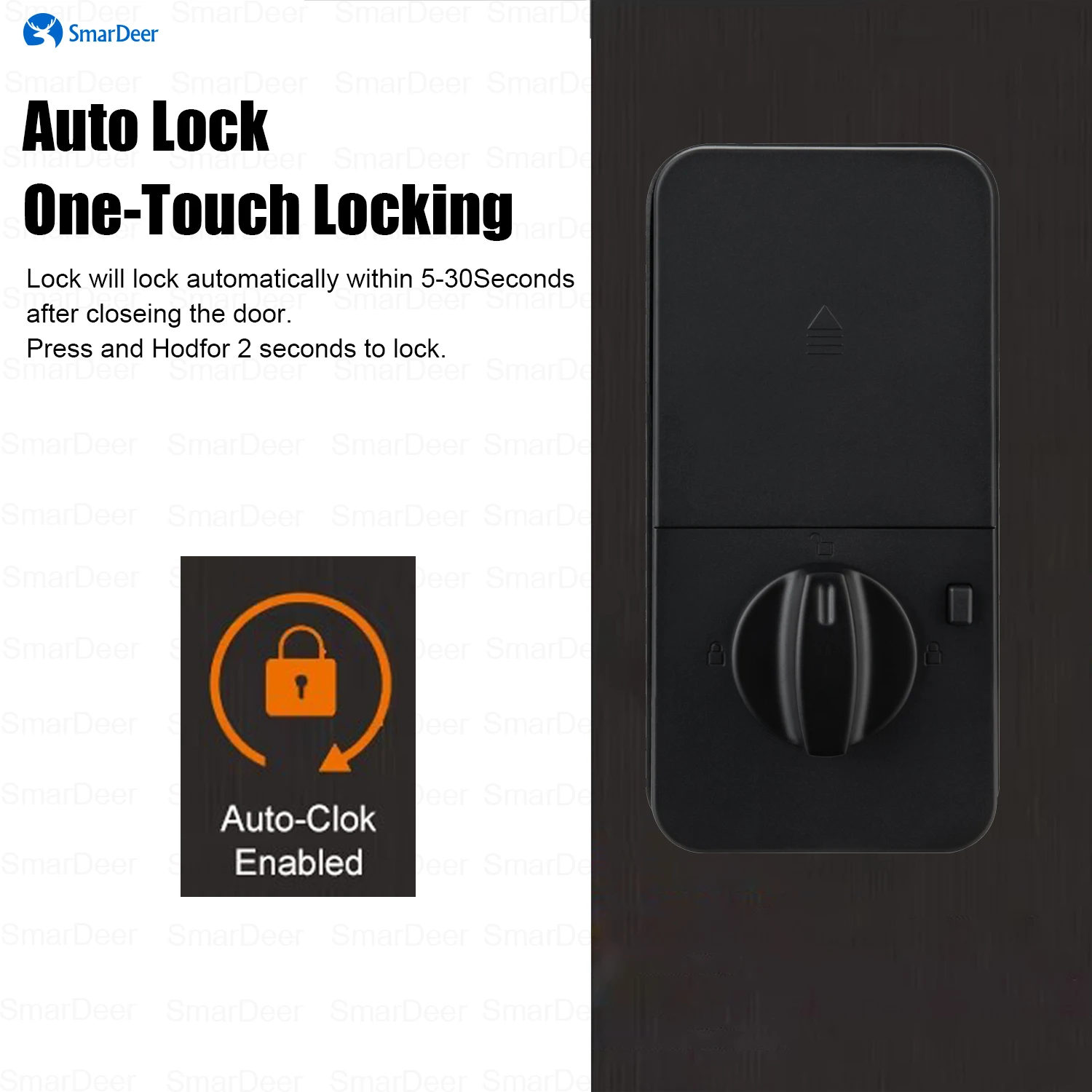 SmarDeer Electronic Door Lock for Tuya Smart Lock Deadbolt Intelligent Lock Fingerprint Keyless entry For Home Office Apartment