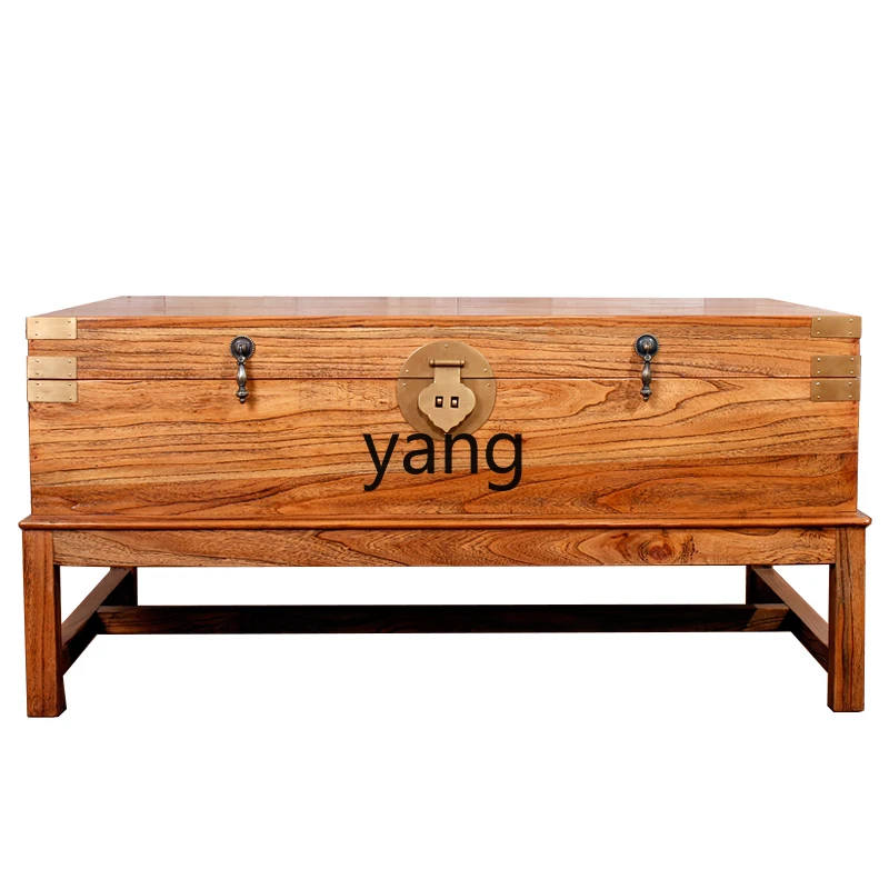 CX Guyu Feelings Elm Furniture Multifunctional Storage Box When Is the New Chinese Style Tea Table