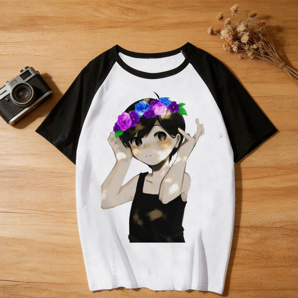 Omori tshirt femme grunge manga scene  korean fashion vintage shirt jojifuku aesthetic scene  streetwear manga