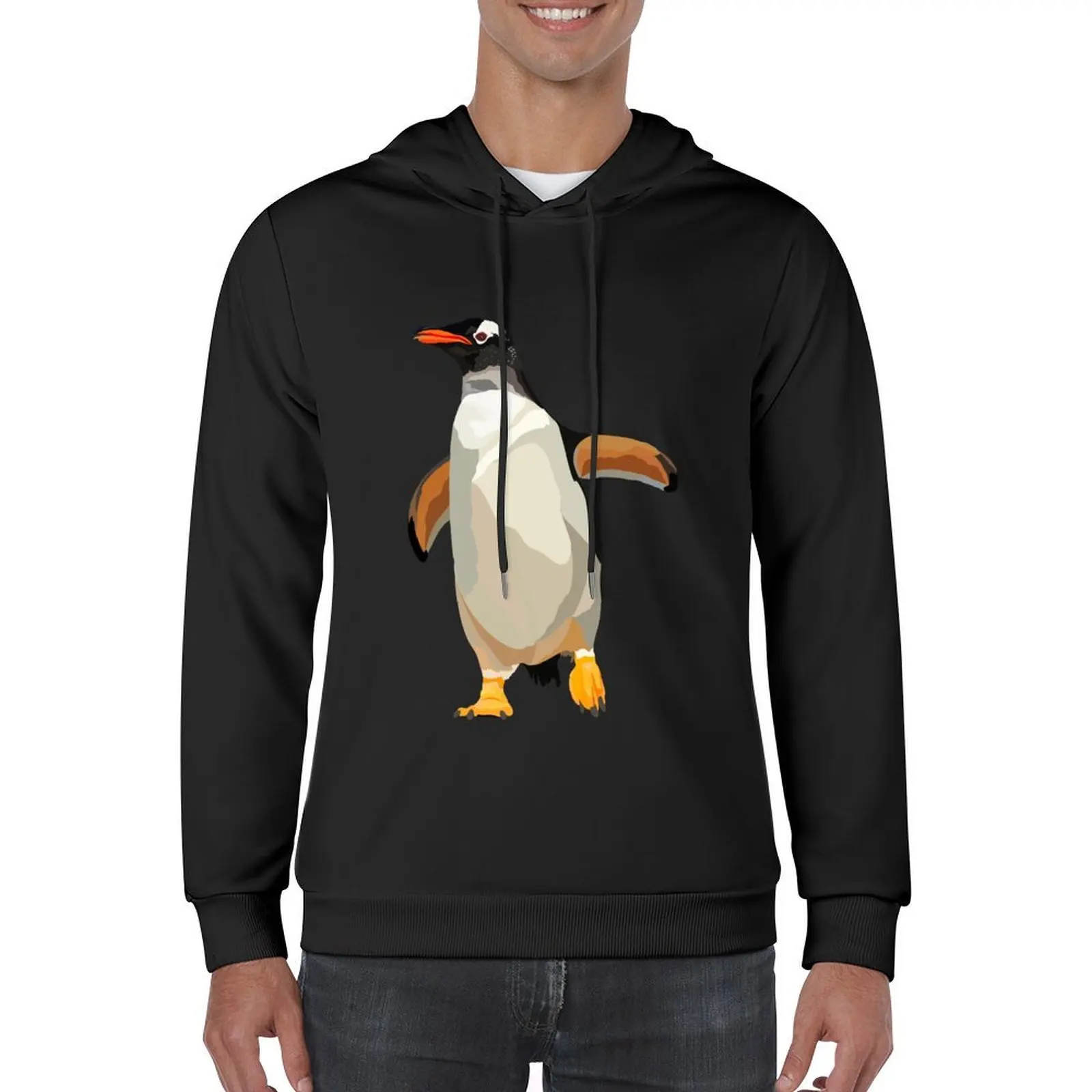 G is for Gentoo Penguin Толстовка с капюшоном в стиле аниме мужской зимний свитер эстетичная одежда блузка толстовка большого Фото №5