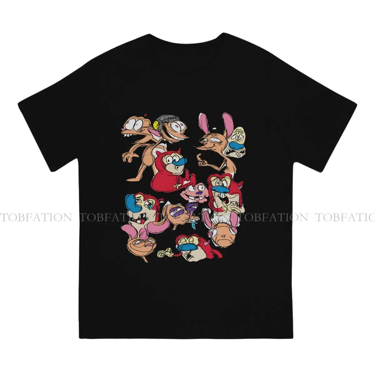 Show The Ren & Stimpy Show Anime Men T Shirt Cotton Fashion O-Neck TShirt Harajuku Streetwear