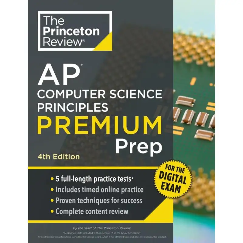 

Обзор принцета AP Компьютерные научные принципы Премиум Prep 4-е издание 5. Практические тестирование. Цифровая практика. Вместимость онлайн Revi.