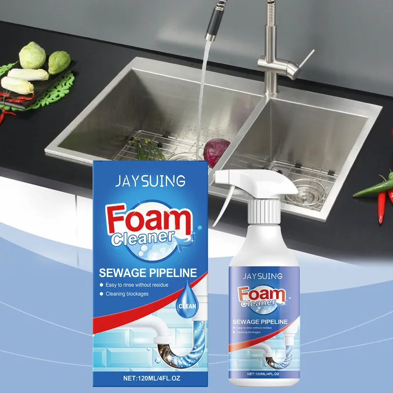 

Drain Foam Cleaner Unclogs Dissolves Heavy Grease KitchenToiletBathroom Drains Household Use Drain Maintenance