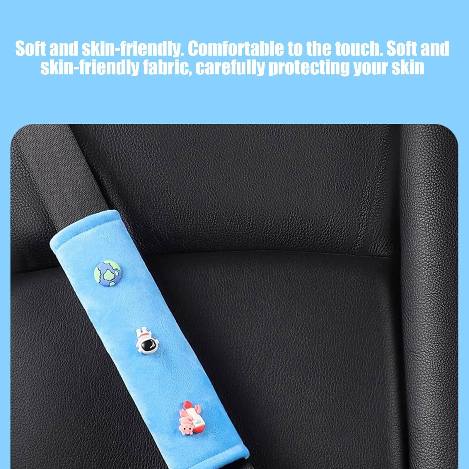 Seatbelt Shoulder Protective Padding Kids Seat Belt Cover Pad Auto Seatbelt Cushion For Boys Girls School Run Road Trip Family - view 5