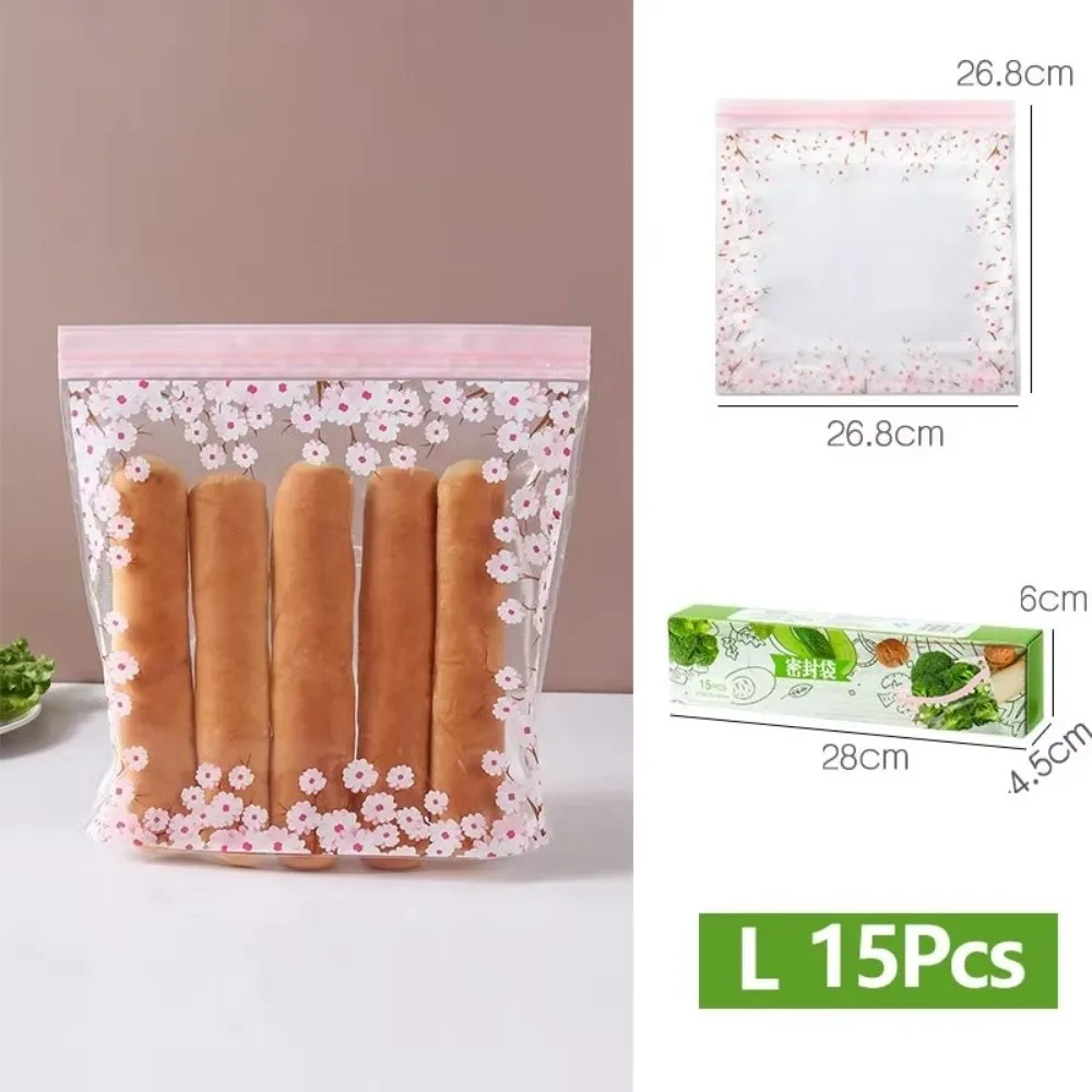 Food Grade Sealed Storage Bag Self-Sealing Design Thickened Thickened Plastic Bag Reusable Leak-Proof Freezer Storage Bag