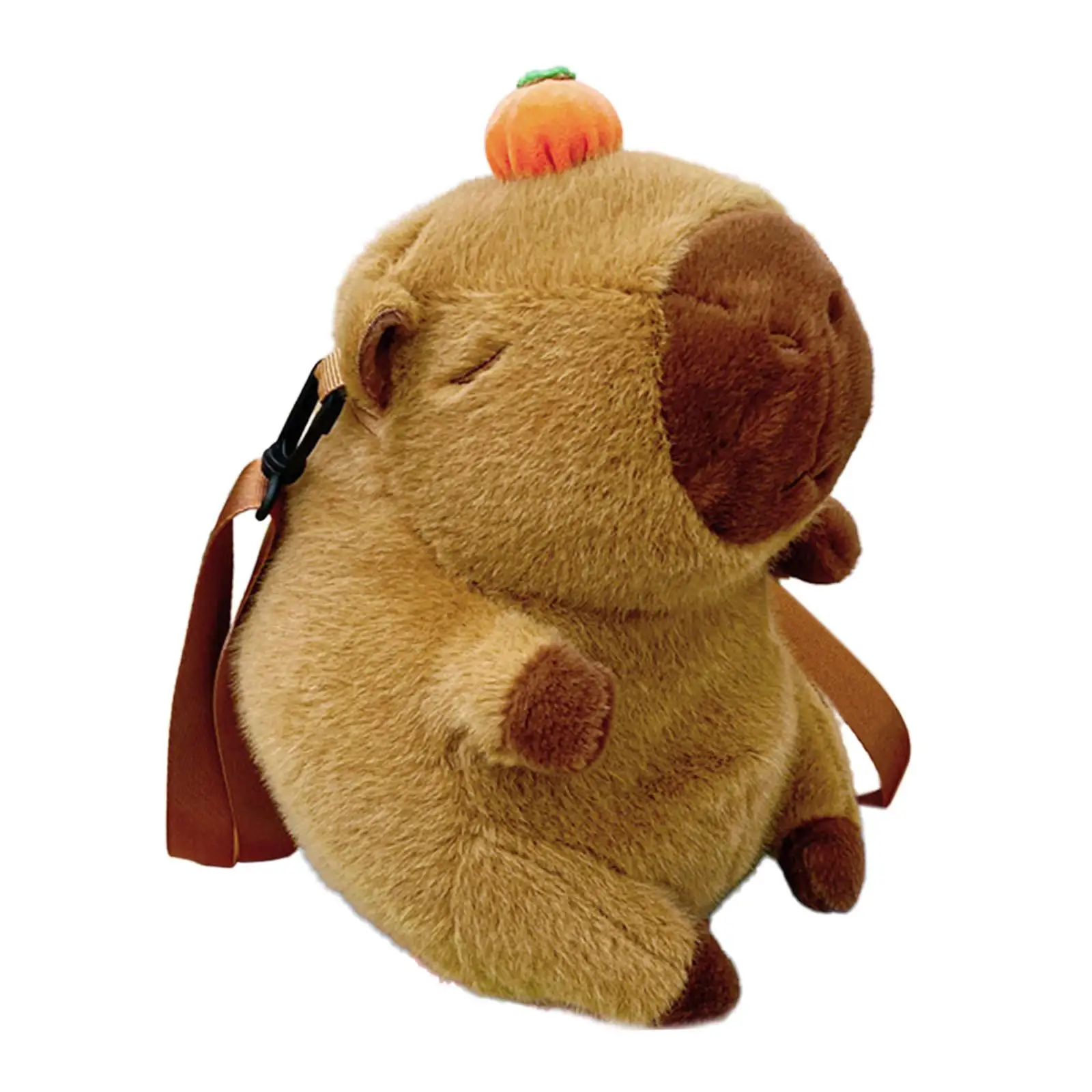 4xPlush Capybara Rugzak Casual Knuffeldier Rugzak Leuke Trendy Schooltas Bruin