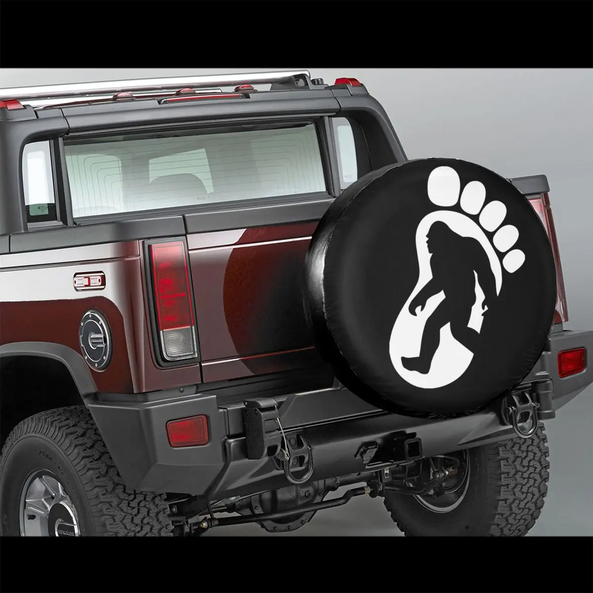 Bigfoot Sasquatch Footprint Silhouette Spare Tire Cover Case for Jeep Honda Sasquatch Car Wheel Protectors Accessories