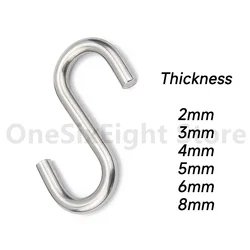 Small & Large S Hooks Silver Metal Garage Garden Shed Craft Tool Storage Hanger