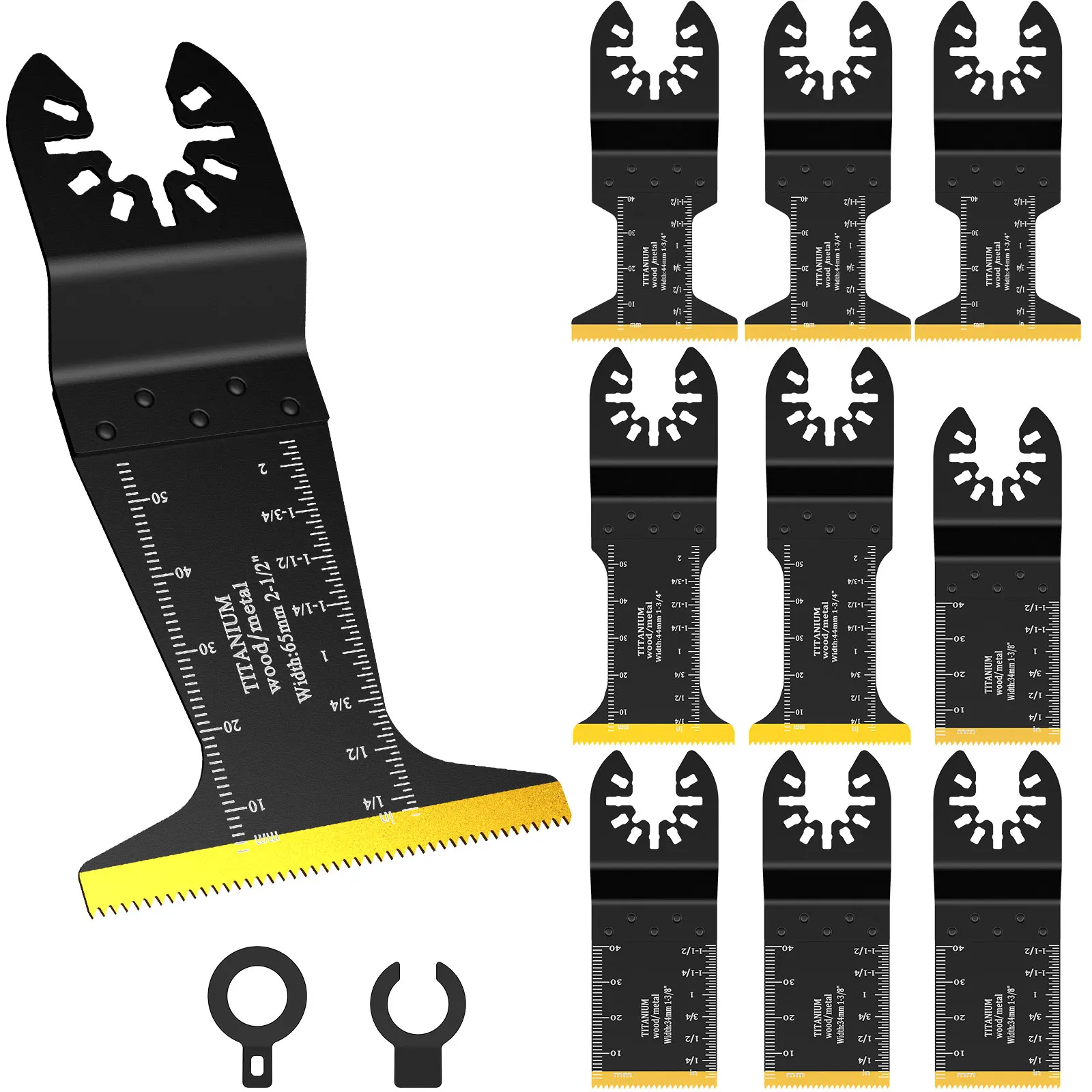 

10 шт., набор титановых биметаллических осциллирующих пильных полотен, эффективный осциллирующий многофункциональный инструмент, лезвие для резки металлических медных труб, гвоздей