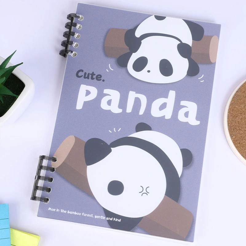 60 Sheets/ Book Outer Ring Panda Loose-leaf Kawaii A5 Notebook Creative DIY Journal Decor Stationery