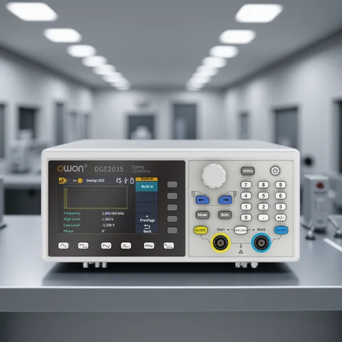 Functions Signal Generator OWON DGE2035 DGE2070 Waveform Signal Generator 70MHz 300MS/s 2CH 14bits 8k 3.6inch Multiple Waveform Output Modulation Functions