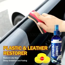 Car Plastic Leather Restorer, Back to Black Gloss, Car Cleaning Products, Leather Restorer, Auto Polish and Repair Coating