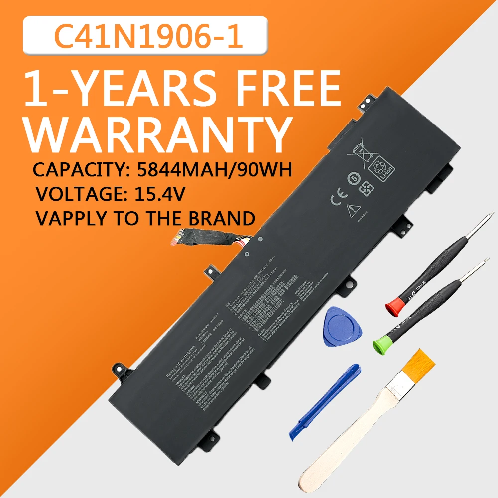 Imagem -01 - Bateria do Portátil para Asus C41n1906 C41n19061 Gx550lws Gx550lxs Fa506qr Fa506qm Fa506ih Fa706qr Fx506hc Fx506hm Fx706h bateria do portatil para asus c41n1906 c41n19061 gx550lws gx550lxs fa506qr fa506qm fa506ih fa706qr fx506hc fx506hm fx706h 01