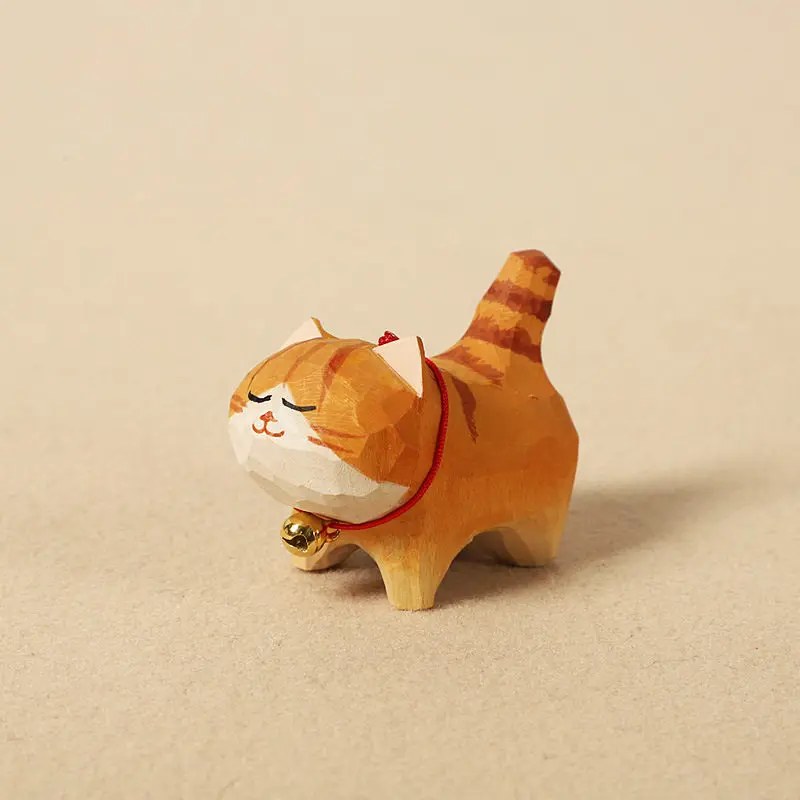 

Brand New Cute Decorations Handmade Wood Carvings Desktop Ornaments Kittens and Puppies Children's Toys Ready in Stock