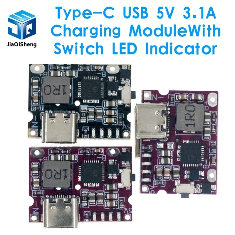 Type-C USB 5V 3.1A Boost Converter Step-Up Power Module IP5310 Mobile Power Bank Accessories With Switch LED Indicator