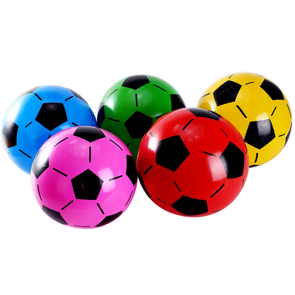 10 قطع من كرات كرة القدم القابلة للنفخ، زينة حفلات PVC ممتازة قابلة لإعادة الاستخدام للرياضة تحت عنوان أعياد الميلاد وحمامات السباحة والشواطئ